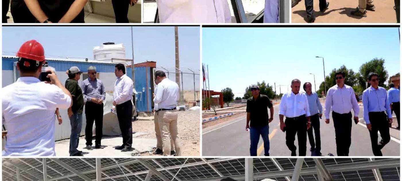  بازدید میدانی دکتر رشنوادی مدیر کل سرمایه گذاری واشتغال استانداری ایلام به همراه مدیران ادارات کل صنعت و معدن و شرکت توزیع برق استان از نیروگاهای خورشیدی منطقه دول منیری ، شرکت سرمایه گذاری اهداف《صبای دهلران 》وکارخانه سیمان دهلران و شرکت پتر وپالایش دهلر