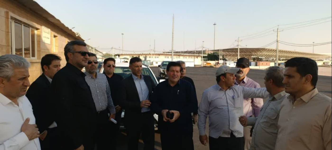 بازدید معاون هماهنگی امور اقتصادی استانداری ایلام از پایانه شهید سلیمانی مرز مهران