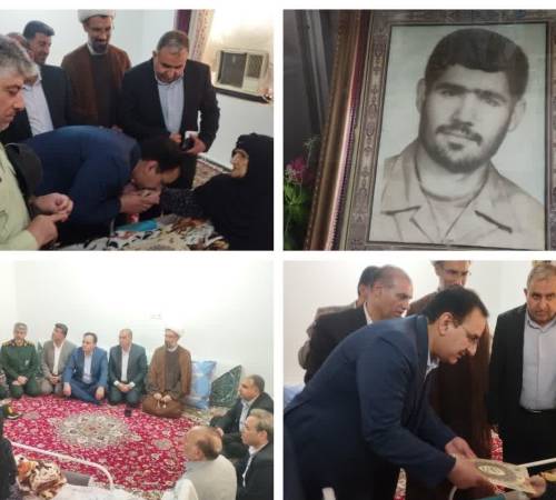 بوسه بر دستان مادر شهید قربانی در دهلران 