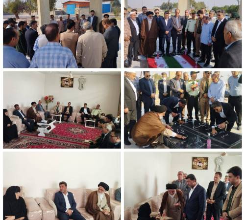 غبارروبی گلزار شهدا و دیدار با خانواده شهدا در موسیان در پنجمین روز از هفته دولت 